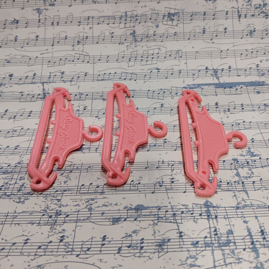Trio of Vintage 1960's Suzy Goose Pink Hangers