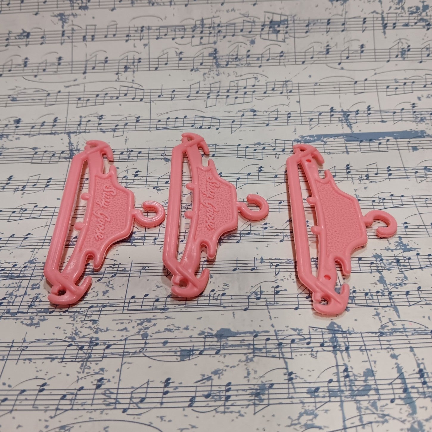 Trio of Vintage 1960's Suzy Goose Pink Hangers