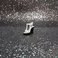 Fashionistas Black and White Wedge Sandal with Ankle Strap