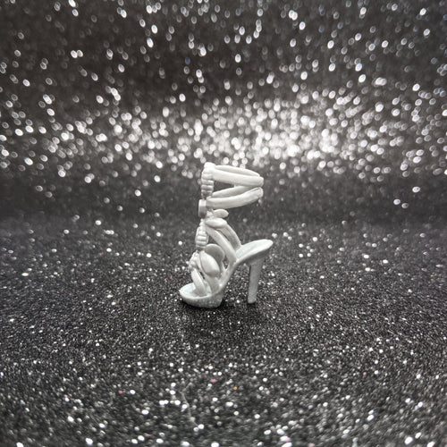 Barbie High Heeled Silver Sandals with Jewel Details