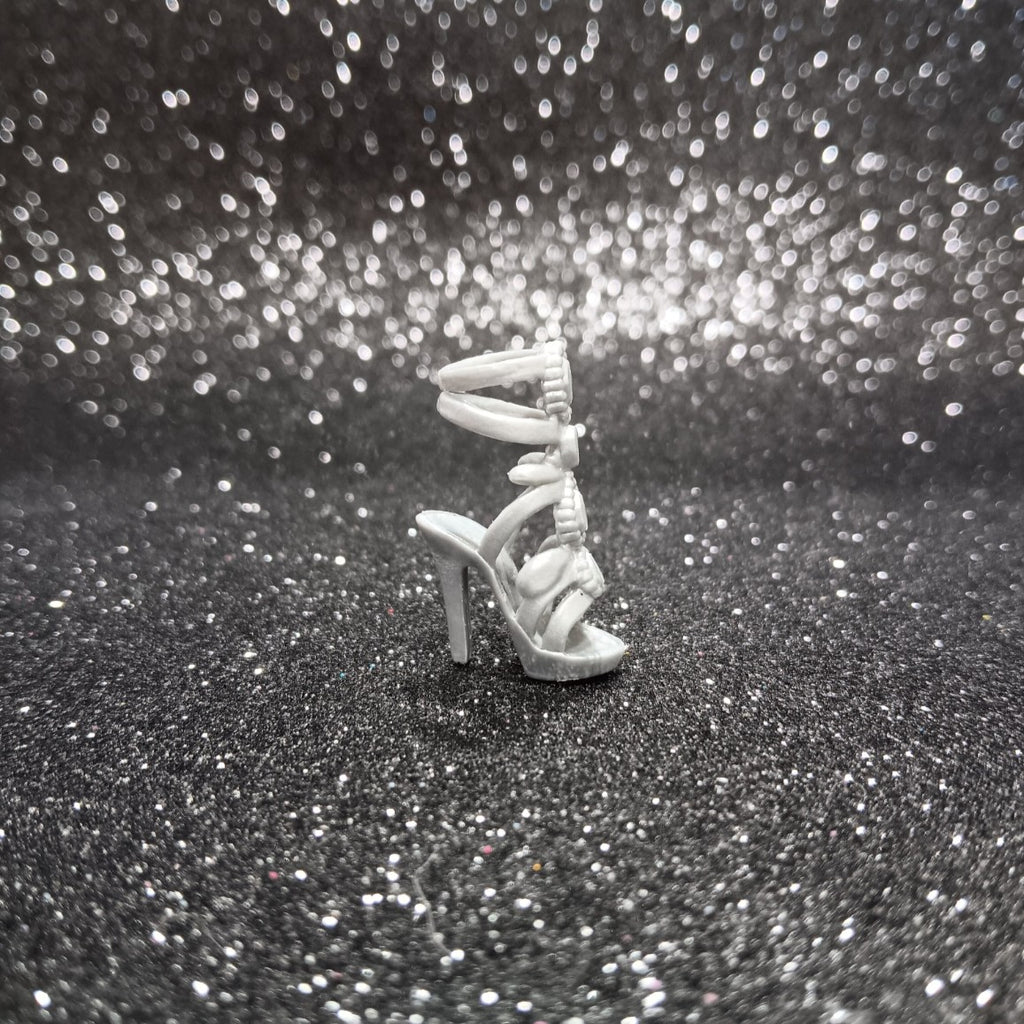 Barbie High Heeled Silver Sandals with Jewel Details
