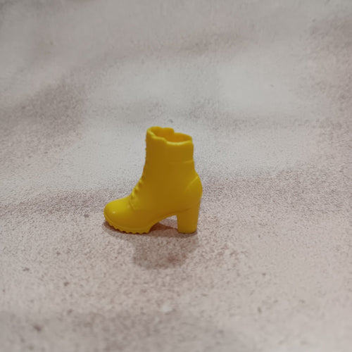 Barbie Yellow Granny Style Ankle Boot