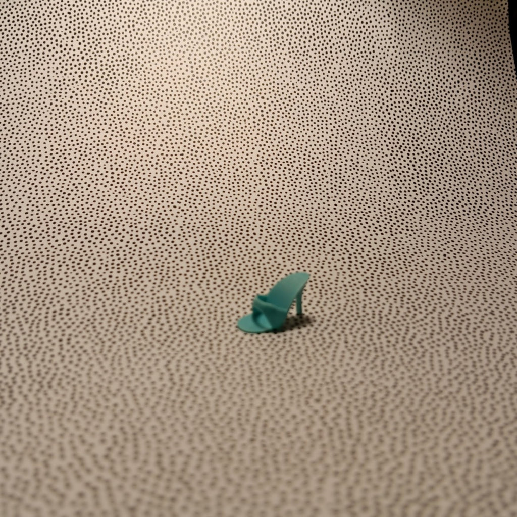 Vintage Barbie Turquoise Open Toe Heel