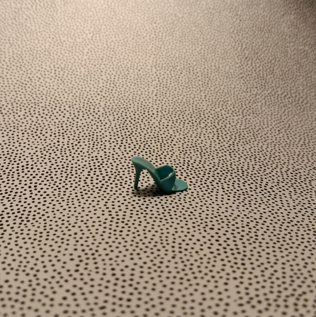 Vintage Barbie Turquoise Open Toe Heel