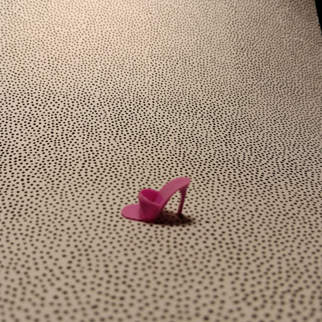 Vintage Barbie Dark Pink Open Toe Heel