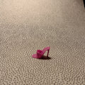 Vintage Barbie Dark Pink Open Toe Heel