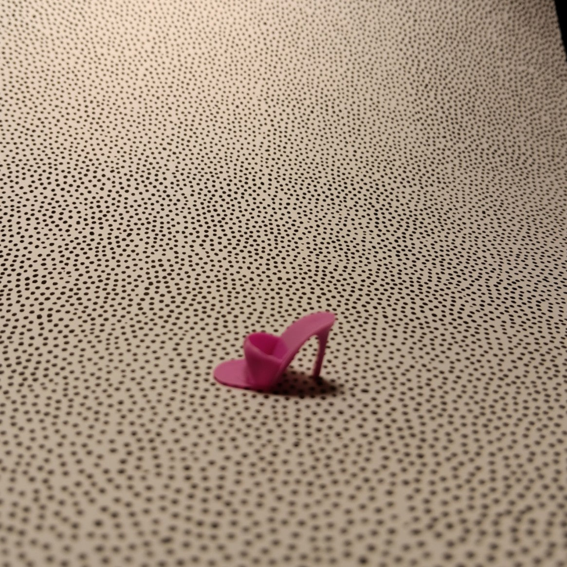 Vintage Barbie Dark Pink Open Toe Heel