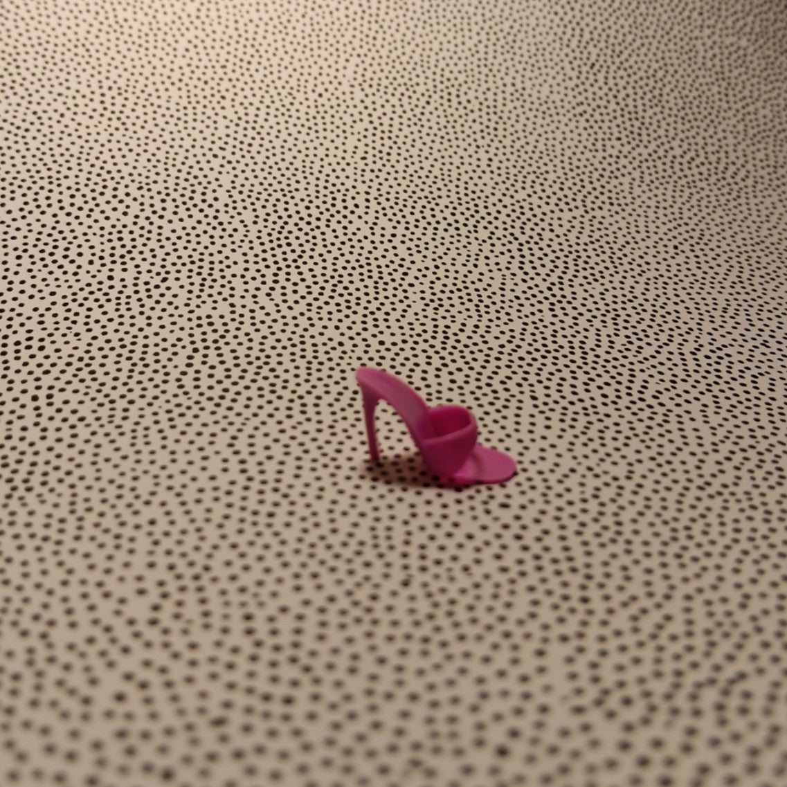 Vintage Barbie Dark Pink Open Toe Heel