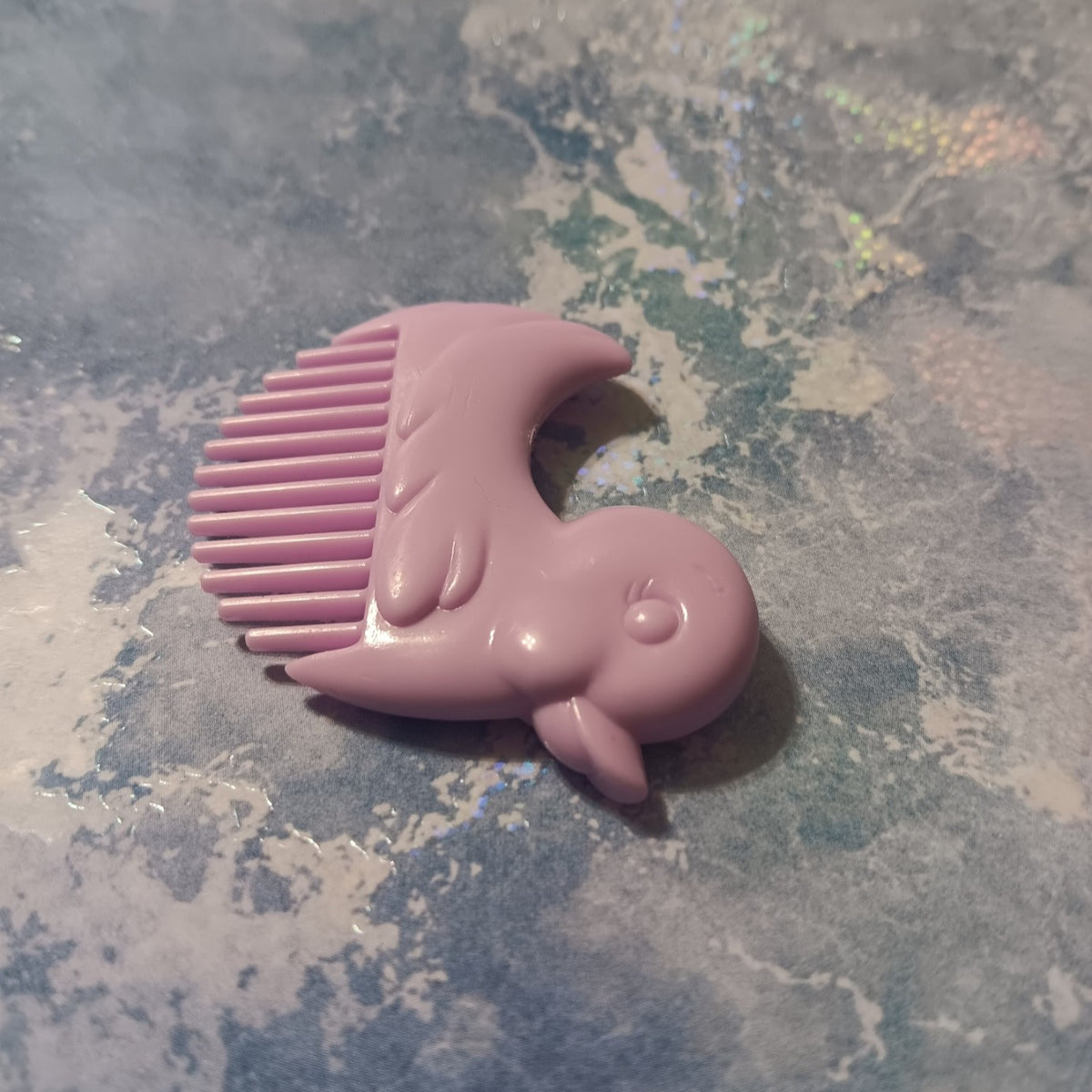 Vintage MLP G1 Newborn Baby Shaggy Purple Duck Comb