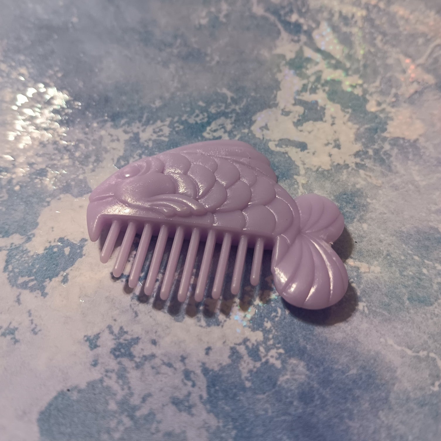MLP Baby Sea Pony Lavender Fish Shaped Comb