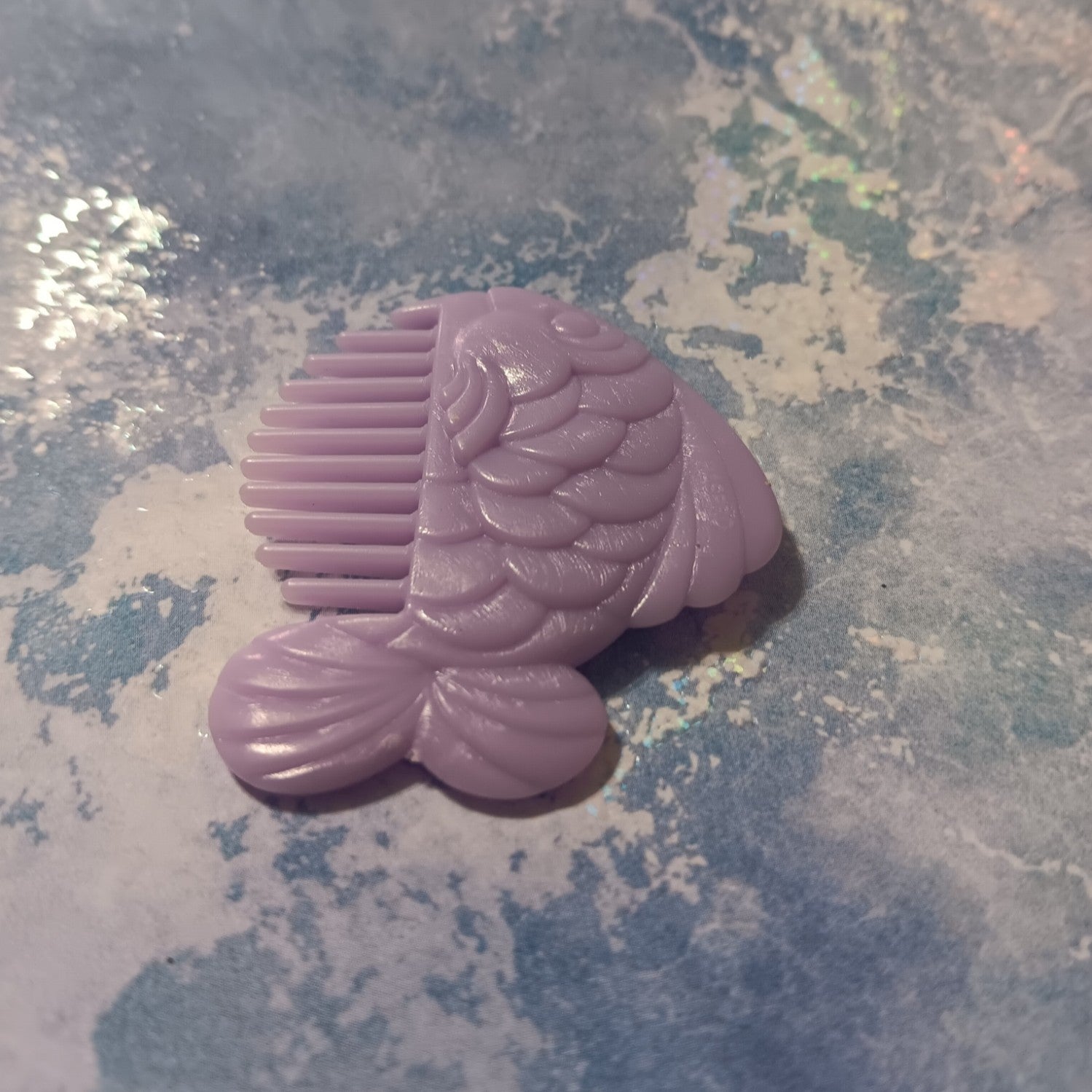 MLP Baby Sea Pony Lavender Fish Shaped Comb