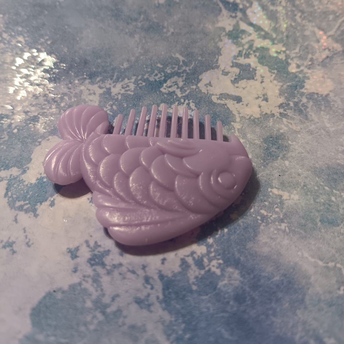 MLP Baby Sea Pony Lavender Fish Shaped Comb