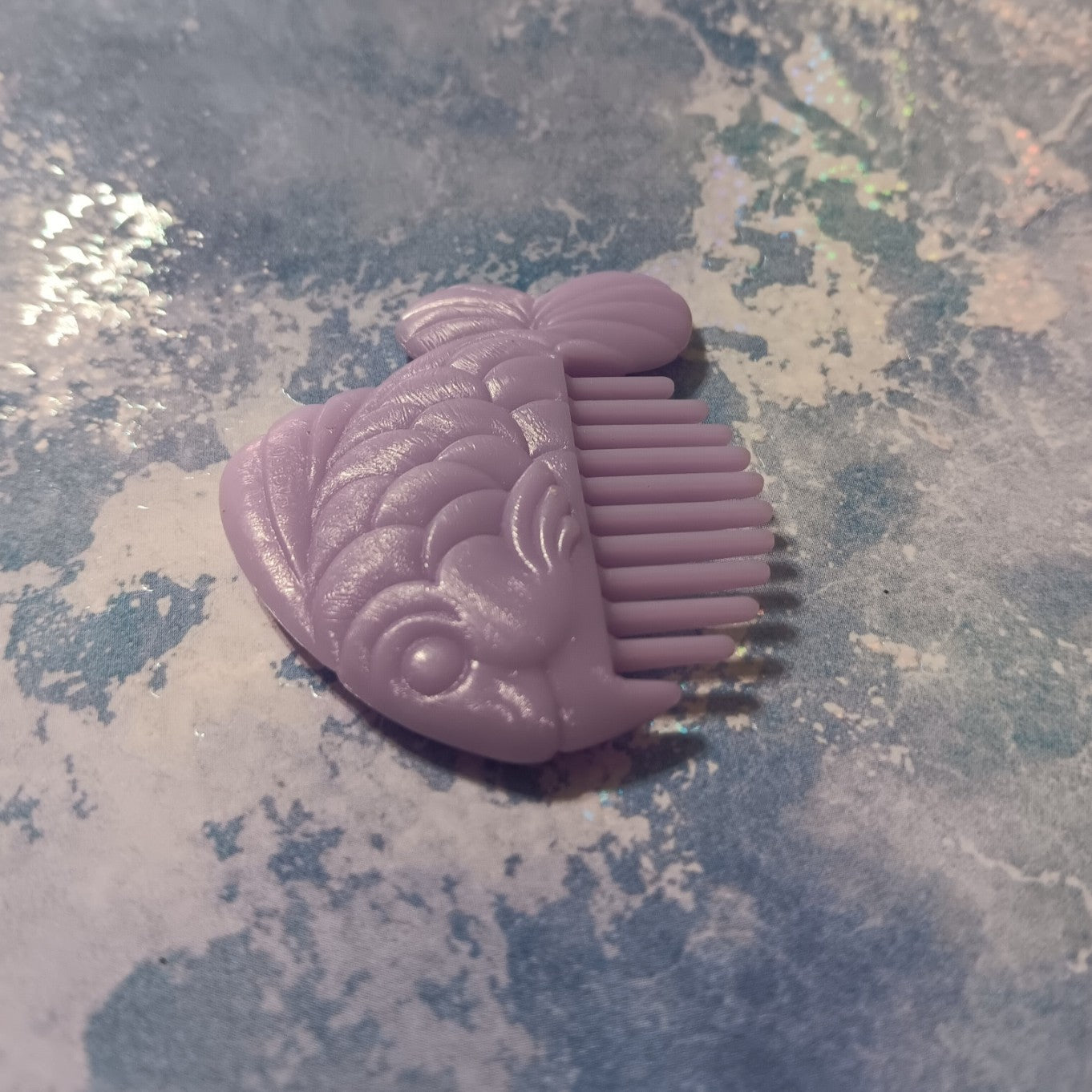 MLP Baby Sea Pony Lavender Fish Shaped Comb