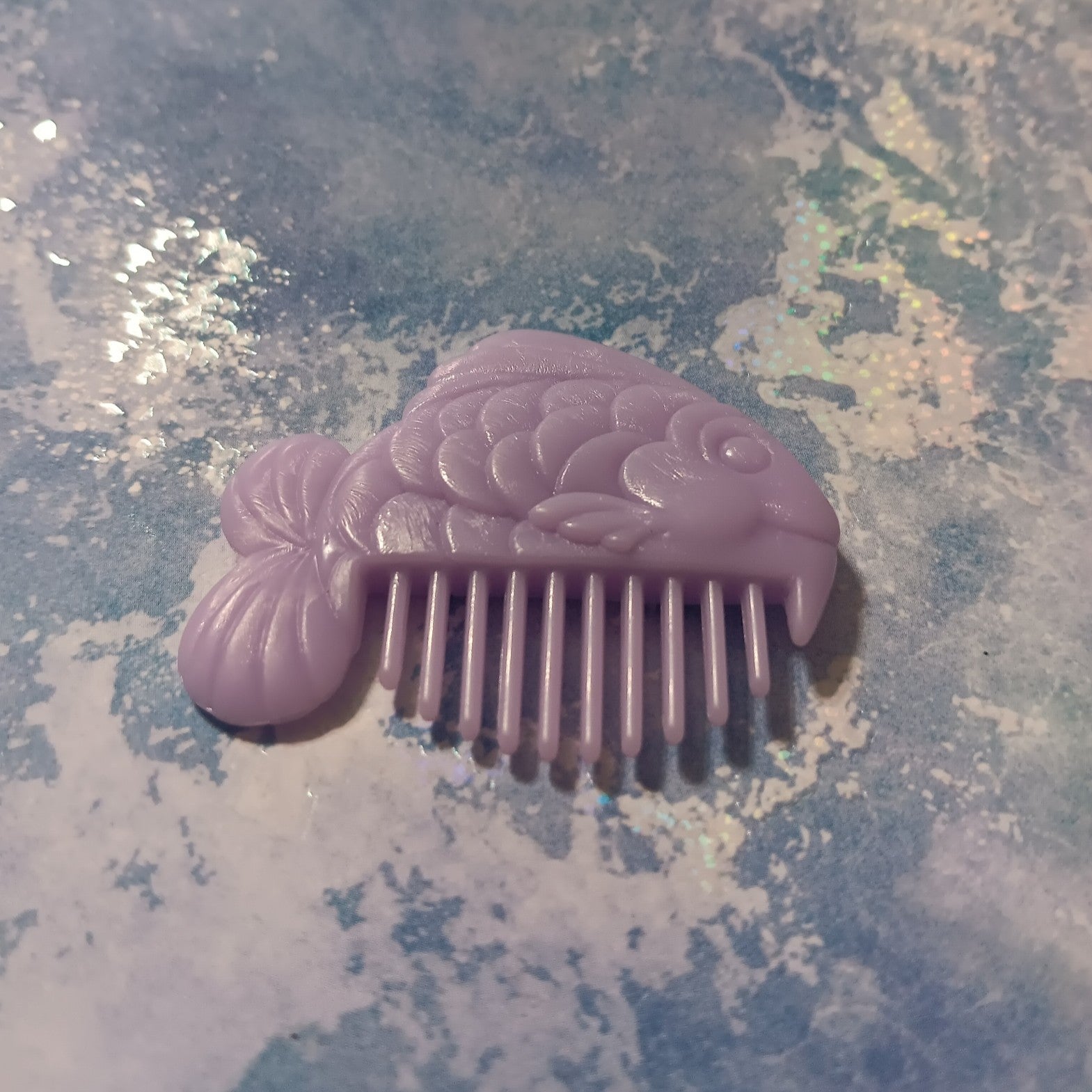 MLP Baby Sea Pony Lavender Fish Shaped Comb