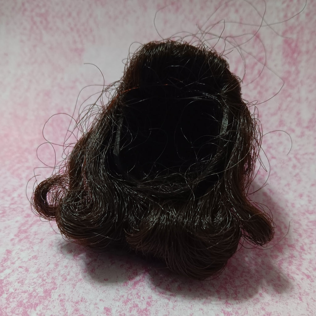Vintage 1963 Fashion Queen Barbie Dark Brown Pageboy Wig HTF