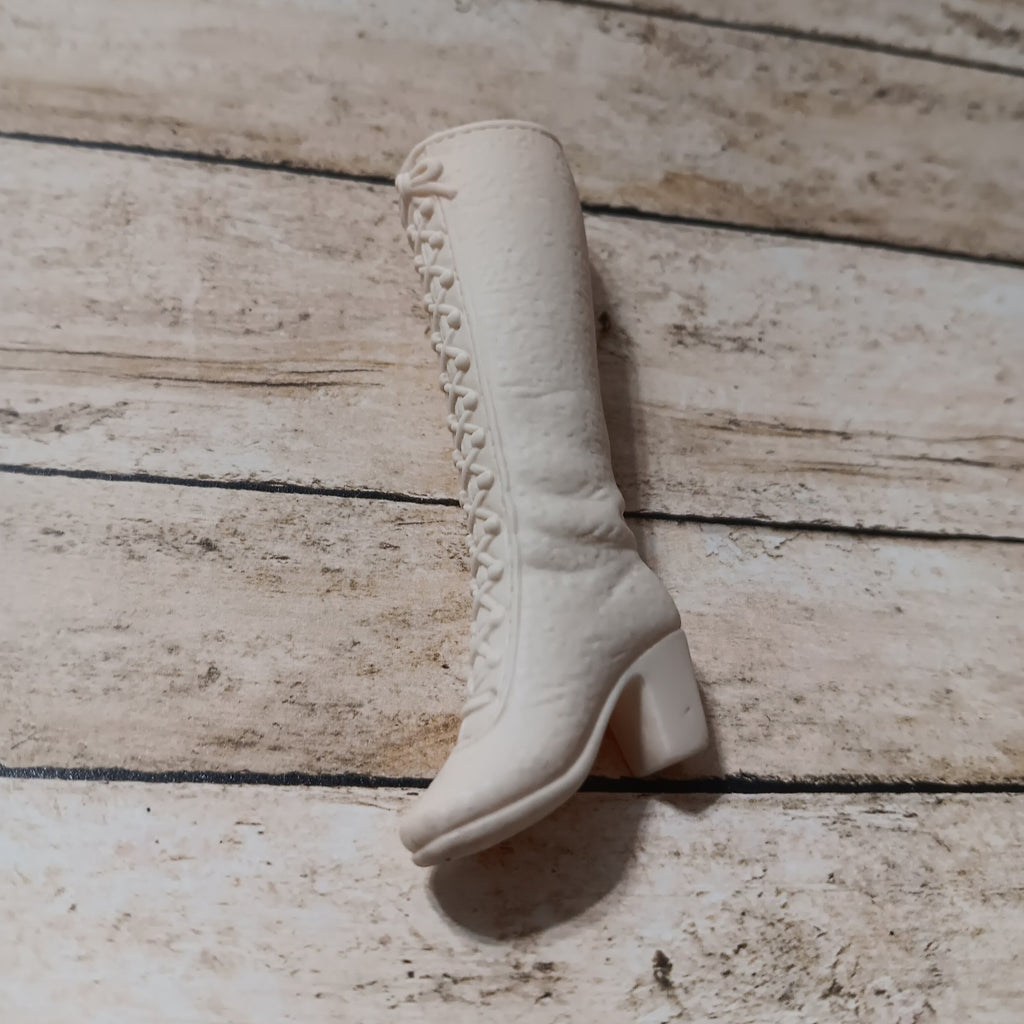 Vintage 1970's Barbie White Squishy Knee High Boot