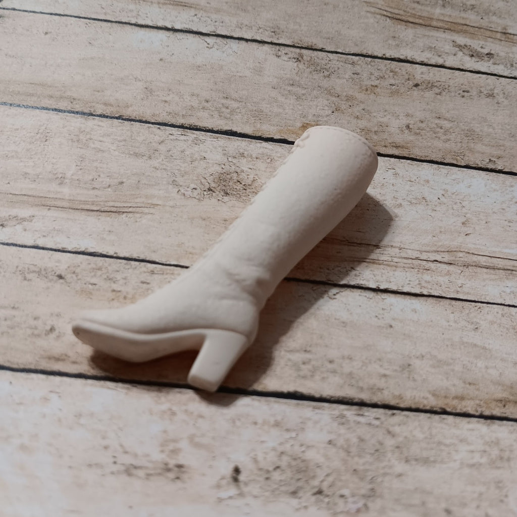 Vintage 1970's Barbie White Squishy Knee High Boot