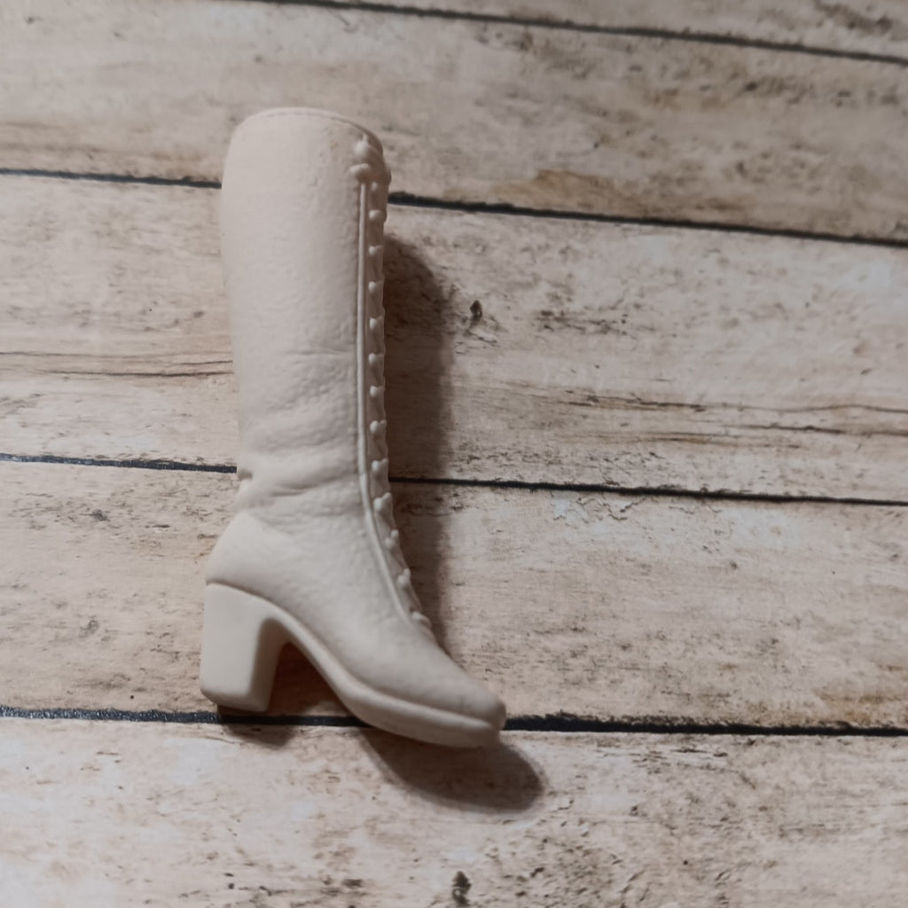 Vintage 1970's Barbie White Squishy Knee High Boot