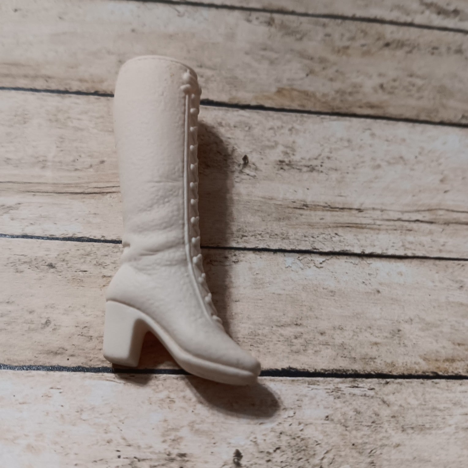 Vintage 1970's Barbie White Squishy Knee High Boot
