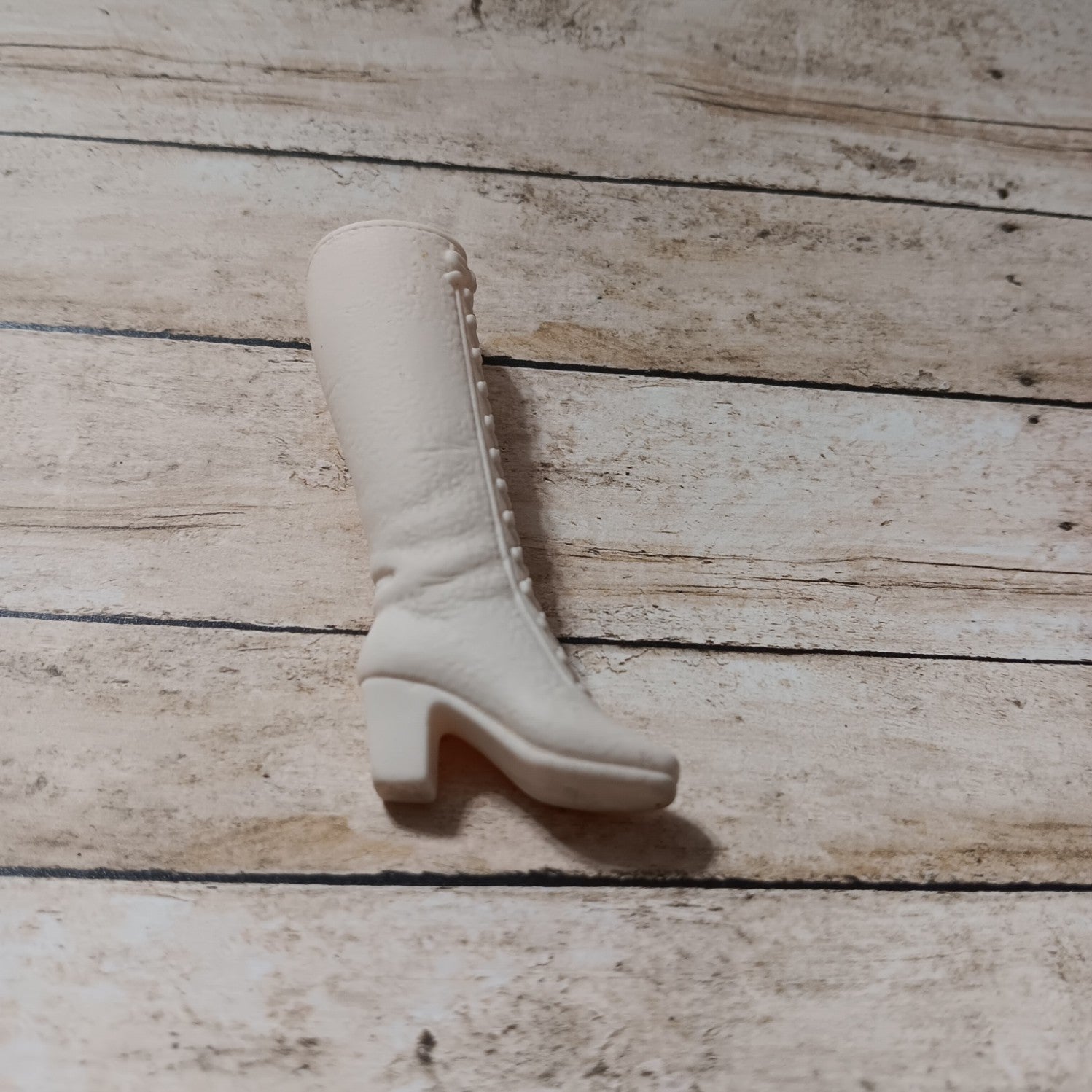 Vintage 1970's Barbie White Squishy Knee High Boot